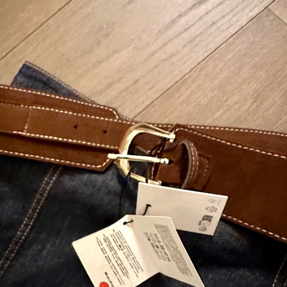 Zara Z1975 Belted Wrap Denim Midi Skirt - Picture 11 of 14